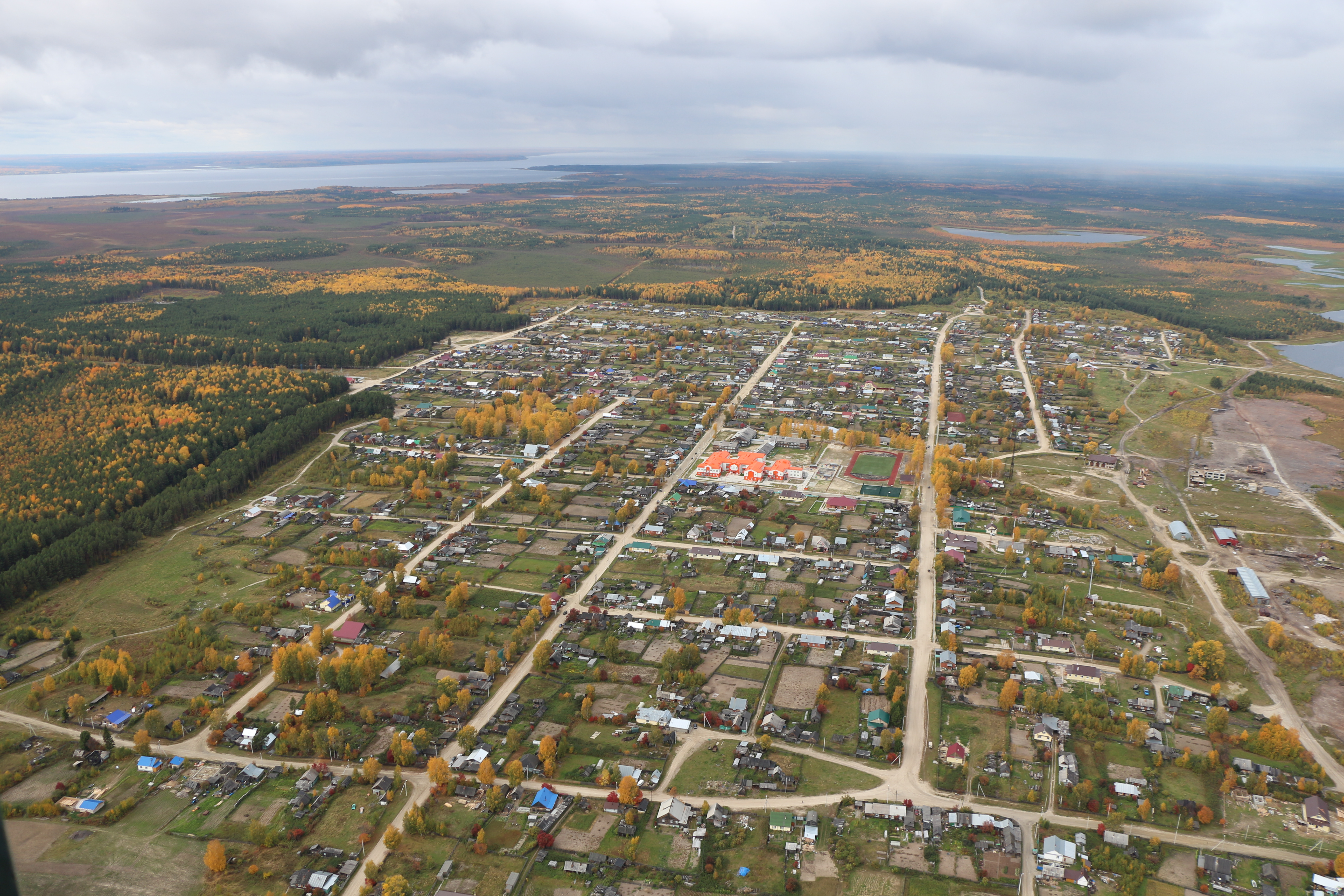 Луговой вид сверху.